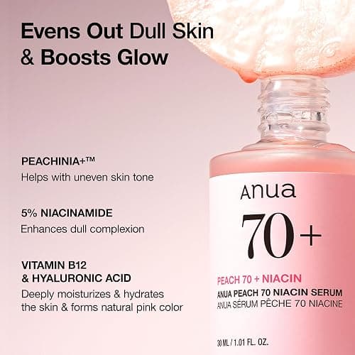 ANUA Peach 70 Niacinamide Serum, aufhellendes, feuchtigkeitsspendendes Gesichtsserum, tägliche Schönheitspflege, 30 ml/1,01 fl. oz. thumbnail 3