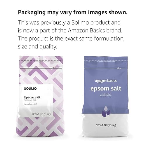 Amazon Basics Epsom Salt Soaking Aid, Lavender Scented, 3 Pound, 1-Pack (Previously Solimo) thumbnail 2