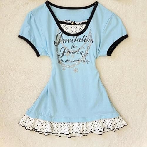 Cutecore Harajuku Y2k Baby Tee Cute Kawaii Emo Grunge Shirt Women Vintage Graphic Tees Short Sleeve Alt Tops 2000s thumbnail 5