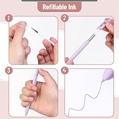 Mr. Pen- Retractable Gel Pens, 6 Pack, Black Ink, Pastel Barrels | Fine Point 0.5 mm, Fast Dry, Smooth Writing, Gel Ink Pens for Drawing, Writing Planner and School Supplies thumbnail 6