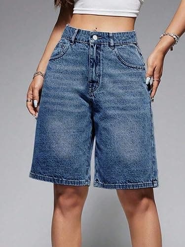 EMMIOL Women Jorts Baggy Jeans Jorts Outfits Mid-Low Waisted Denim Y2K Shorts Summer Hot Short Pants Streetwear thumbnail 3