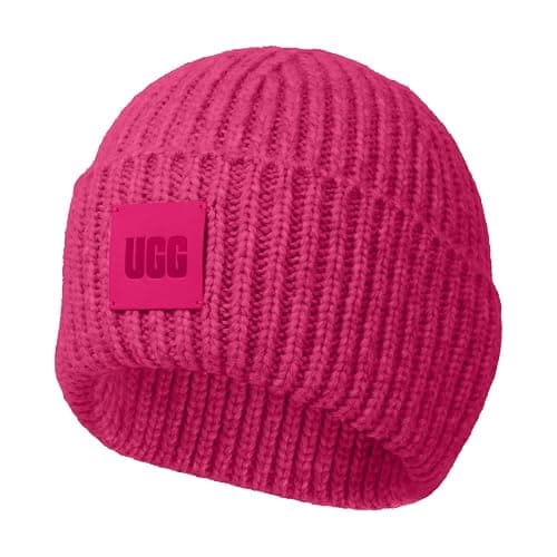 UGG Women's Chunky Rib Beanie with UGG Logo thumbnail 3