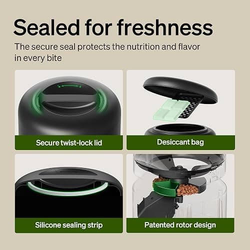 PETLIBRO Automatic Cat Feeder, 5G WiFi Automatic Dog Food Dispenser with Freshness Preservation, 5L Timed Pet Feeder with Low Food Sensor, Up to 10 Meals Per Day, Granary Black thumbnail 4