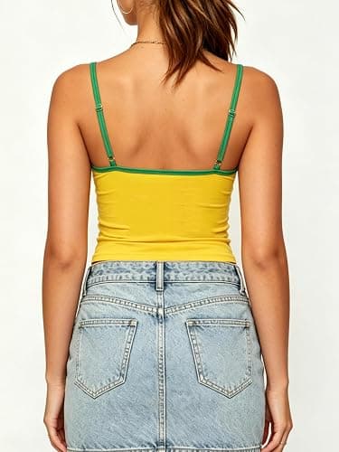 NUFIWI Women Graphic Tank Top Spaghetti Strap Embroidered Crop Tops Sleeveless Cute Baby Tee Y2k Jersey Camisole thumbnail 5