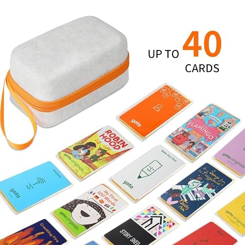 Travel Case for Yoto Mini (2024 Edition), Hard Carrying Case with Odor-Free Felt Fabric for Children, Accessories kids Audio Music player, Up To 40 Audiobook Cards, Gray thumbnail 5