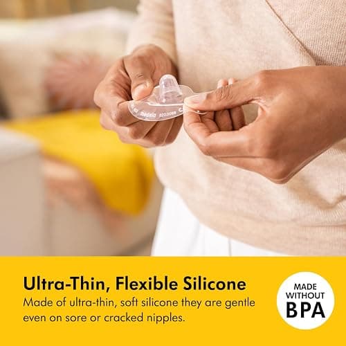 Medela Silicone Contact Nipple Shields, Soft Ultra-Thin Design, Made Without BPA, 1 Pack of 2 Shields (20 mm) and Case thumbnail 8