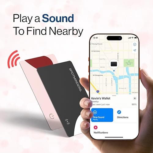 Spotminders Travel Bundle for Couples 2-Pack Wallet Tracking Cards & Wireless Charger for Tracking Card, iPhone, AirPods 15W QI Compatible thumbnail 4