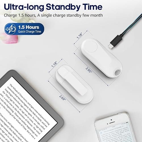 DATAFY Remote Control Page Turner for Kindle Paperwhite Oasis Kobo eReaders, Camera Camcorder Remote Controls, Page Turner Clicker for ipad Tablets Reading Novels with Wrist Strap Storage Bag thumbnail 6