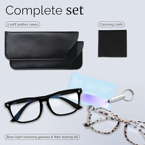 livho High Tech Blue Light Glasses - Advanced Blue Light Blocking Computer Glasses - Screen Fatigue & UV Protection thumbnail 8