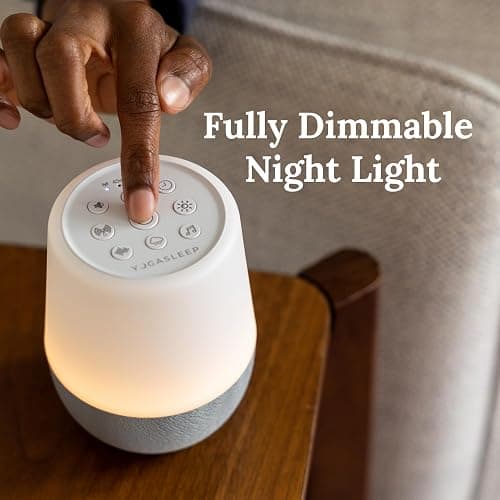 Yogasleep Duet White Noise Sound Machine & Night Light, 30 Natural Sounds,Bluetooth-Wireless Speaker for Travel,Office Privacy,Concentration,Sleep Aid for Adults & Baby, Registry & Nursery Gift,White thumbnail 4