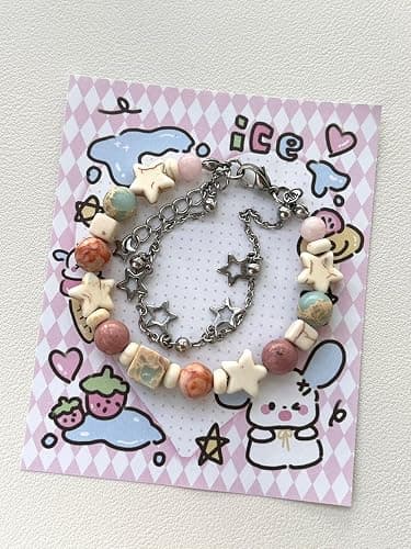 Tyadorw Y2k Star Beaded Bracelets Kawaii Double Layer Bracelet for Women Trendy Fairycore Jewelry Fairy Grunge Accessories thumbnail 6