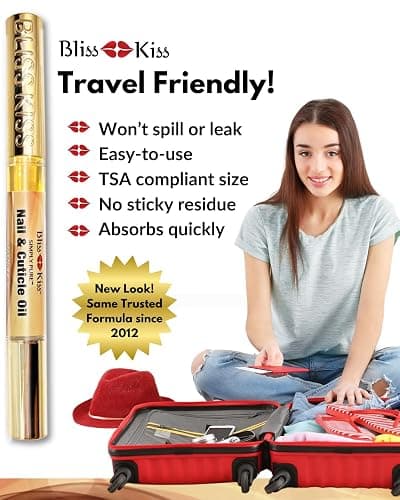 Bliss Kiss Simply Pure Cuticle Oil Pen, Vanilla, 1 Count | Jojoba-rich formula helps soften dry cuticles and condition brittle, peeling, break-prone nails; precise brush, 2 ml. thumbnail 6