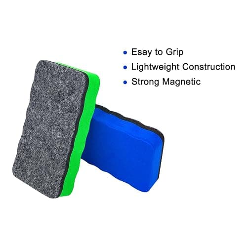Magnetic Dry Erase Erasers, 8 Pack Whiteboard Erasers, Dry Erase Board Eraser, White Board Eraser Cleaner, 8 Colors, Office Classroom Home Supplies thumbnail 5