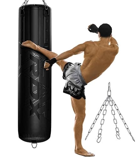 RDX Heavy 5FT Punch Bag Pro Training Filled and Unfilled 2PC 3PC & 4PC with 50KG Max Filling Capacity, Boxing Bag Set with Gloves, Bracket, Hanging Steel Chain, MMA Kickboxing Muay Thai BJJ Home Gym - Image 1