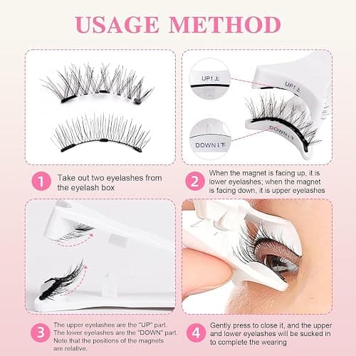 (1 Pair) CT10-2 Newly Upgraded Soft Magnetic Eyelashes - Natural Look, Reusable with Applicator, Glue-Free Magnetic Lashes Kit for Effortless Wear & Removal thumbnail 6