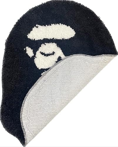 Luxape Bape Rug - Handmade & Premium- 28in W * 20in L (70 * 50cm) - Hypebeast Rug - Hypebeast Rug Decor - Living Room, Bedroom, Children Room, Door mat - A Bathing APE Rug (Blue Camo) (Gorilla) thumbnail 9