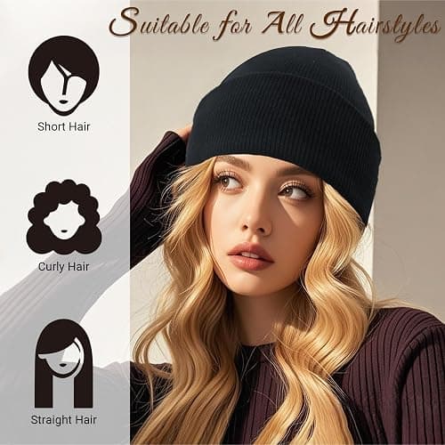 NPQQUAN Unisex Beanie Hats for Men Women Winter Knit Beanies thumbnail 5