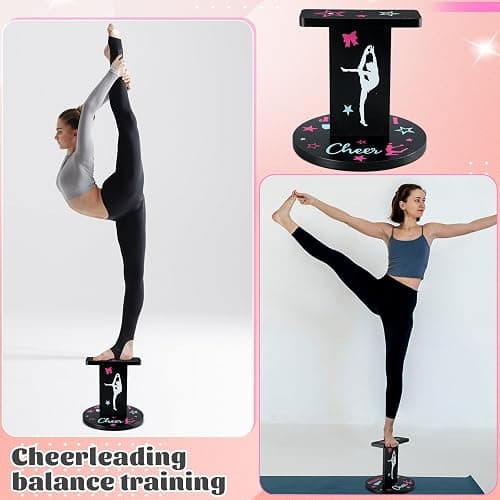 Weysat 12.2 x 13.2 Inch Wooden Cheer Flyer Stand Cheerleading Balance Trainers for Adult Core Strength, Stunt Flexibility & Coordination Training Equipment thumbnail 4