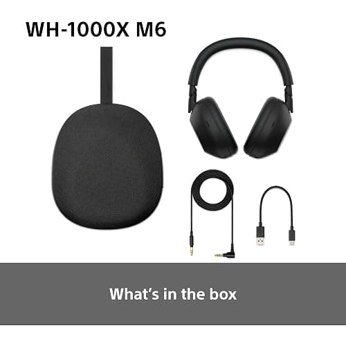 Sony WH-1000XM6 Flagship Noise Cancelling Over-Ear Wireless Bluetooth Headphones, Signature Hi-Res Sound, Ultimate Comfort, Foldable Design, Durable Case, 30 HR Battery, iOS & Android - Silver - Silver thumbnail 13