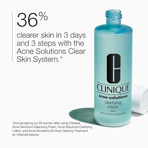 Clinique Acne Solutions Clarifying Lotion Exfoliating Facial Toner with Salicylic Acid | Reduces Oil + Unclogs Pores thumbnail 2