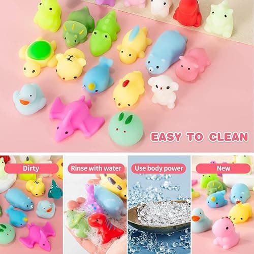 JUAUO 21 Pieces Mini Animal Squishy Pack - Soft Fidget Toys Stress Mochi Squeeze Toys, Kids Childrens Fidget Stress Relief Sensory Toy Party Bags Filler thumbnail 4