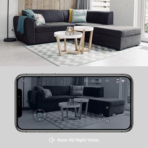 Enabot EBO SE FamilyBot Home Camera Robot: 1080P Movable Pet Camera Indoor, Battery-Operated, Auto-Recharge, Night Vision, 2-Way Talk, Local Storage, APP Control thumbnail 4