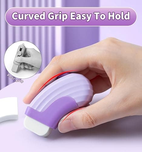 Pindda 4+1 Pack Rubber Erasers Sliding Retractable Eraser, Large White Erasers for School Office Art Drawing Pencil Eraser for Kids- Purple thumbnail 4