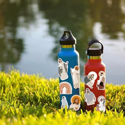 ROTY 100 Pcs Jesus Stickers Aesthetic Christian Stickers, Religious Cross Faith Waterproof Vinyl Gifts for Phone, Water Bottle, Luggage, Laptop, Adults Teens thumbnail 2