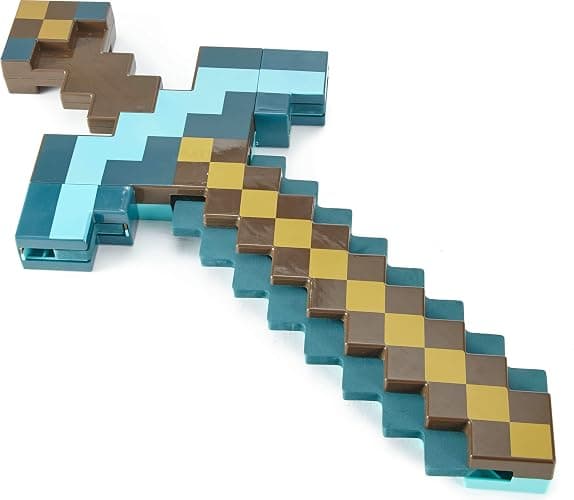 Mattel Minecraft Transforming Diamond Sword & Pick-Axe Kid-Sized 2-in-1 Toy Accessory for Role-Play & Costumes (Amazon Exclusive) thumbnail 4