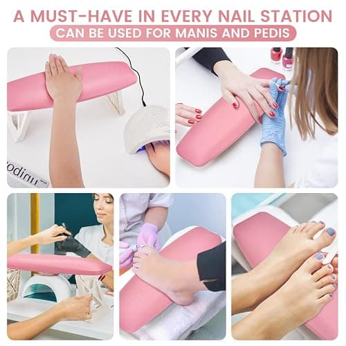 Nail Arm Rest for Nails Tech Must Have, 15.2 Inches Large Foldable Hand Rest Foot Stand Cushion Pillow for Clients, Manis & Pedis Supplies for Nail Stations thumbnail 5