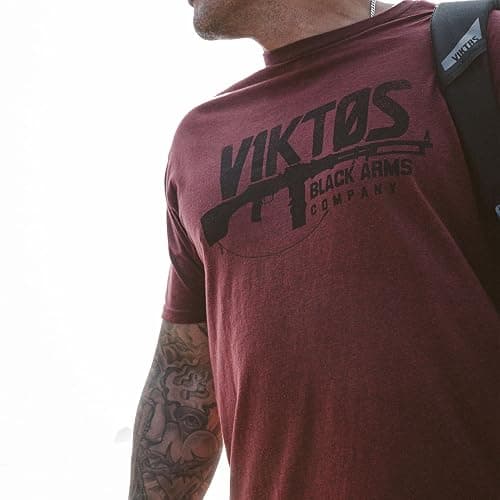 VIKTOS Men's Graphic T-Shirt - Lightweight Durable Cotton/Poly Athletic Tactical Crewneck Short Sleeve Tee with Logo Print thumbnail 2