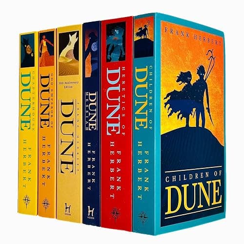Dune Series 6 Books Collection Set By Frank Herbert (Dune, Dune Messiah,God Emperor Of Dune, Heretics of Dune, Chapter House Dune, Children Of Dune) - Image 1
