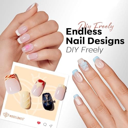 Modelones Extra Short Coffin Nail Tips 360pcs Clear Press On Nails Soft Gel | Clear Fake Nails Press On Full Cover Half Matte Acrylic Gel Tips for Extension Salon 15 Sizes thumbnail 2