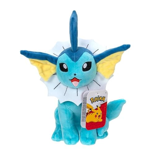 Pokémon 8-Inch Vaporeon Plush - Adorable, Ultra-Soft, Plush Toy, Perfect for Playing & Displaying - Gotta Catch ‘Em All - Image 1