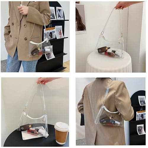 Lackycc Clear Bag for Stadium Events Women's Purse Handbags Small Purse shoulder bag Crossbody Bag thumbnail 4