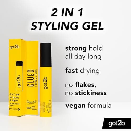 got2b Glued 4 brows & Edges Clear gel 2 in 1 16 ml, Screaming Hold Brow gel, Eyebrow Gel for Long Lasting Looks, Vegan Formula thumbnail 5