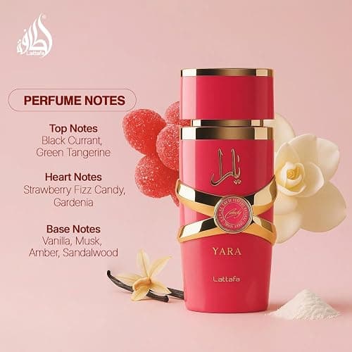 Lattafa Yara Candy - Vanilla, Fruity, Citrus, Floral - Eau de Parfum Long-Lasting Fragrance for Women, 3.40 Ounce / 100 ml thumbnail 2