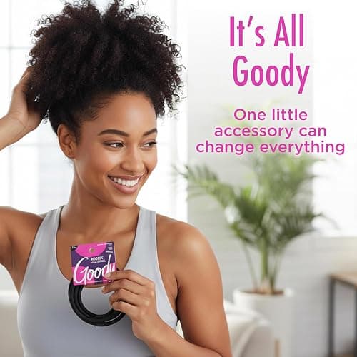Goody Ouchless XL & Extra Thick Hair Elastics - Black Hair Ties for Women, No Damage, Strong Hold for Thick Hair, Curly or Textured Styles - 10 Count, Gentle & Secure Ponytail Holders thumbnail 14