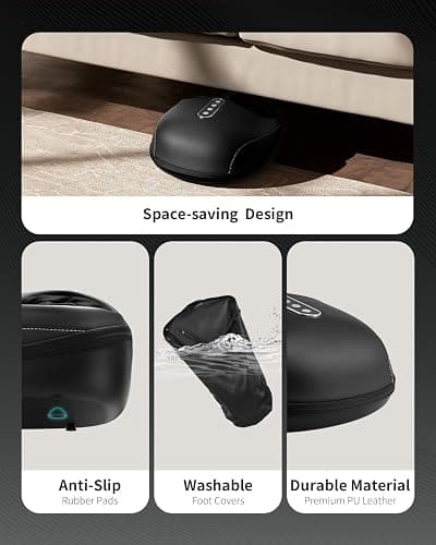 Nekteck Shiatsu Foot Massager with Heat, Foot Massager Machine for Plantar Fasciitis, Neuropathy Pain, Deep Kneading, Air Compression, Remote APP Control, Gifts for Her Him, Fits Up to 13" thumbnail 7