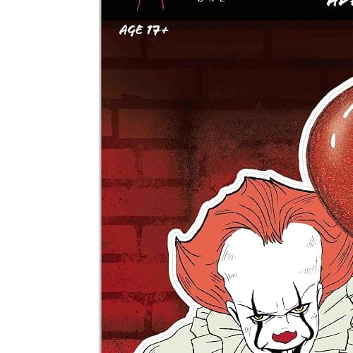 IT Movie Pennywise the Clown Adhesive Vinyl Decal - Creepy Pennywise Sticker for Car, Motorcycle, or Laptop thumbnail 4