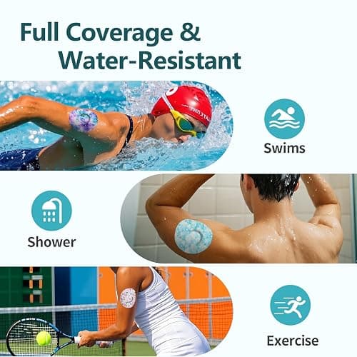 Over Patches for Dexcom G7 - Adhesive Patches for Dexcom G7 Waterproof with Easy-Peel Tab Pre-Cut,Stelo Flexible CGM Tape,Long-Lasting for 10-14 Day 20pcs,Bloomingday thumbnail 7