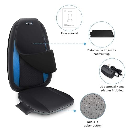 COMFIER Shiatsu Back Massager with Heat,Deep Tissue Kneading Massage Seat Cushion,Massage Chair Pad for Full Back,Body Massager for Home or Office Chair use thumbnail 4