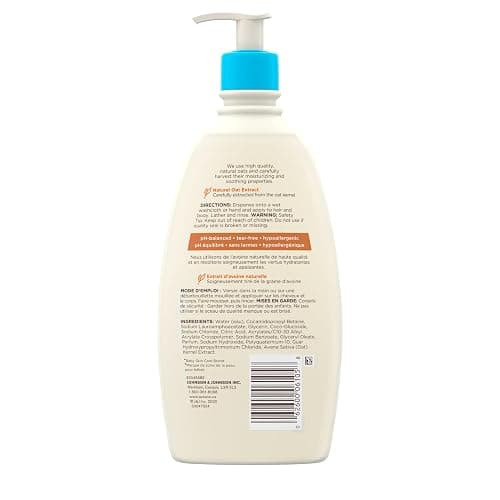Aveeno Baby Daily Moisture Wash & Shampoo, Tear-Free, 18 fl. oz | 2-in-1 Baby Wash and Hair Shampoo with Oat Extract, for Sensitive Skin and Hair, No Added Parabens thumbnail 10