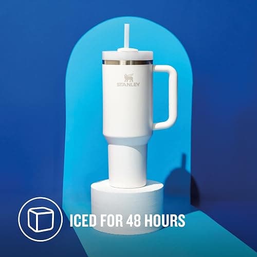 STANLEY Quencher H2.0 Flowstate Tumbler 1.2L - Cold for 11 Hours - Iced for 48 Hours - Metal Water Bottle with Straw, Handle and Lid - Dishwasher Safe - Travel Mug for Cold Drinks - Frost thumbnail 4