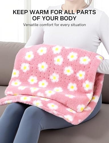 ALLJOY King Size Heating Pad for Back Pain Relief, 33”x 17” Extra Large Heating Pad for Period Cramps, FSA Eligible HSA, Portable Heat Pad for Neck and Shoulders, Christmas Gifts for Women Men Mom Dad thumbnail 5