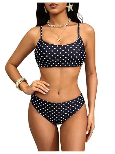 SweatyRocks Women's 2 Piece Bikini Set Ditsy Floral Print High Cut Bathing Suit Beachwear - Image 1