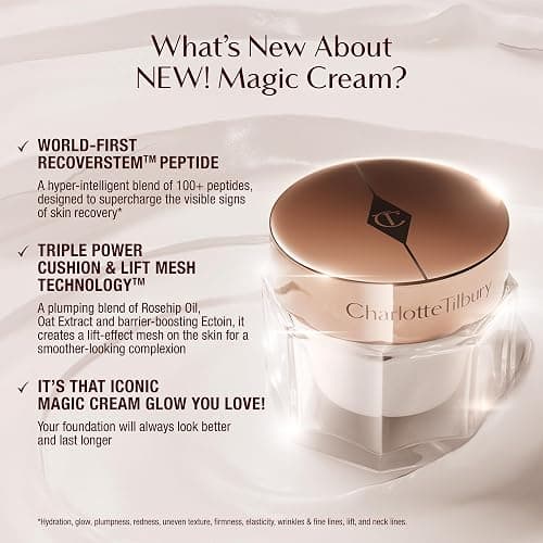 Charlotte Tilbury Magic Cream Face Moisturizer - Firming & Hydrating Face Cream to Create a Smoother-Looking Base for Makeup - Enriched with Vitamins C & E, Peptide Complex & Hyaluronic Acid thumbnail 3