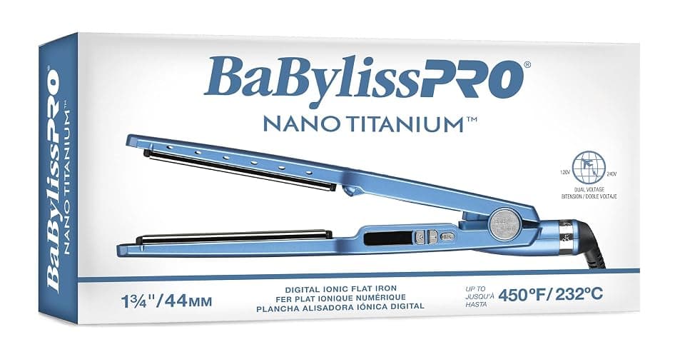 BabylissPRO Nano Titanium Ionic Hair Straightener, Professional Flat Iron For All Hair Types thumbnail 6