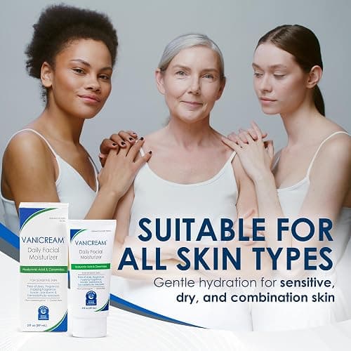 Vanicream Daily Facial Moisturizer With Ceramides and Hyaluronic Acid - Formulated Without Common Irritants for Those with Sensitive Skin, 3 fl oz (Pack of 1) thumbnail 6