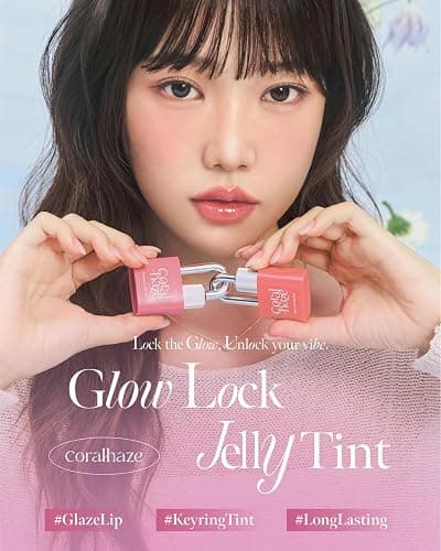 CORLAHAZE Glow Lock Jelly Tint 101 Chou 4g, Hydrating Jelly Glow Lip Stain, Glass-Like Shine Lip Gloss, Long-Lasting Color, Moisturizing Lip Enhancer, Collectible Lock-Shaped Design, Korean Makeup thumbnail 2